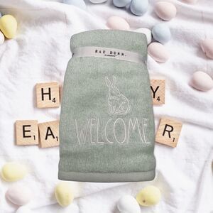 Rae Dunn Pastel Green Easter Welcome Hand Towels 2 Pack